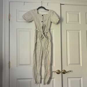 Zara Kids Striped One Piece - Cream and Black